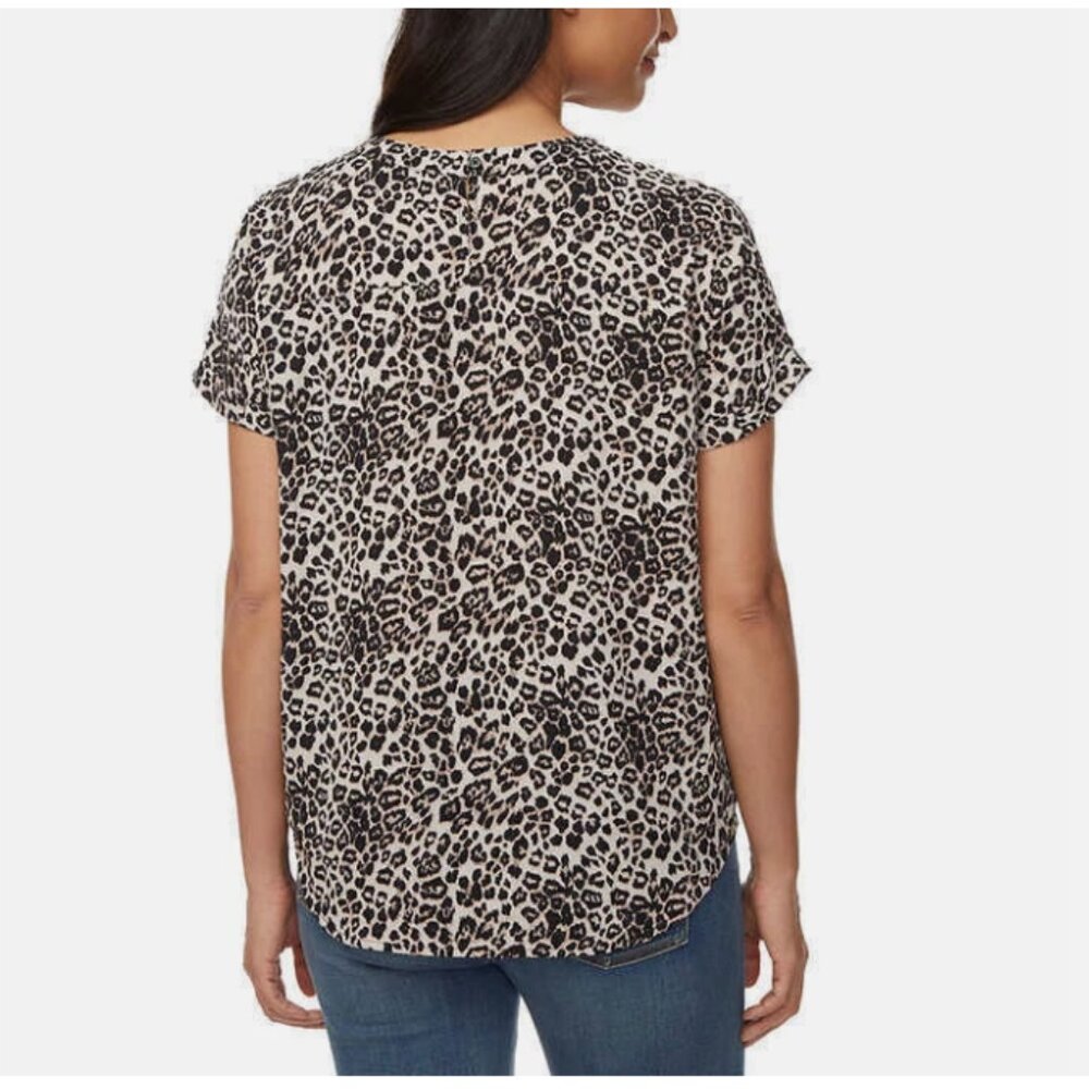 Buffalo David Bitton Womens Blouse with back keyhole Detail | Soft Leo || Small - Picture 2 of 3
